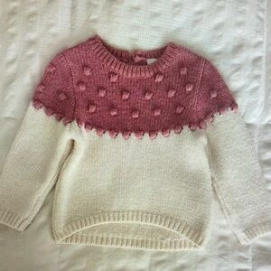 Pink and Cream Girl’s Sweater